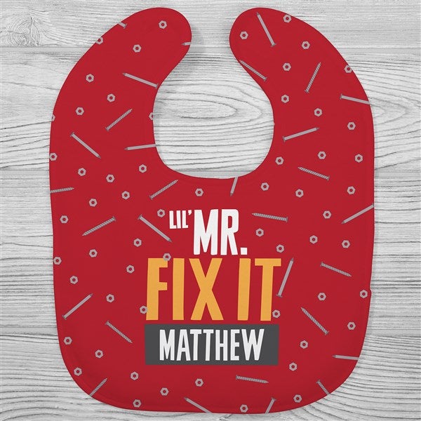 Mr. Broke It Personalized Baby Bibs - 26626