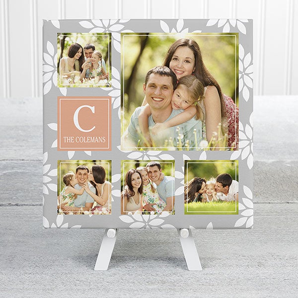 Custom Pattern Square 5 Photo Collage Canvas Prints - 26629