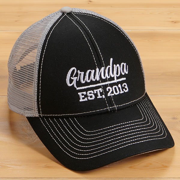 Established Grandpa Custom Embroidered Trucker Hats - 26637