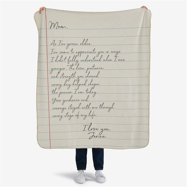Letter To Mom Personalized Blankets For Mom - 26699