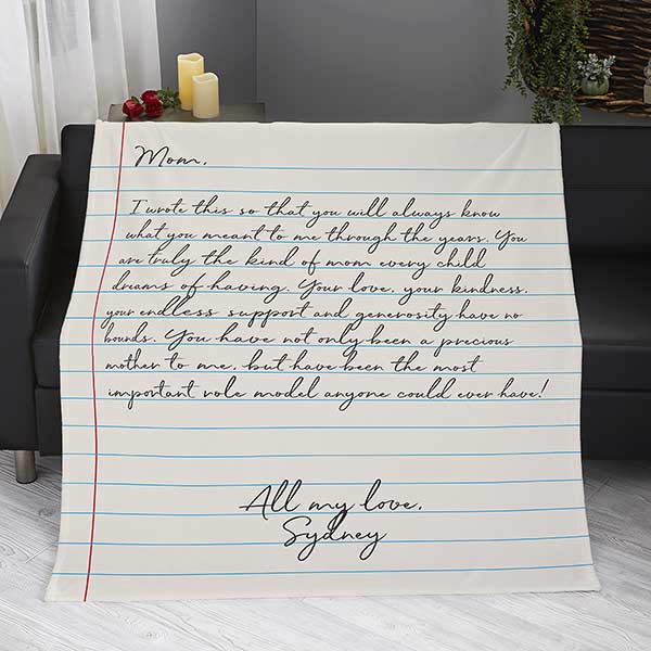 Dear Mom Letter From Son Blanket Personalized - Birthday