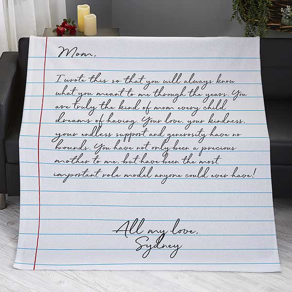 Personalized Letter To My Daughter From Mom Blanket Birthday Gift Daughter Xmas 