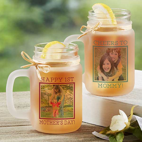 Personalized Engraved Mason Jar Mug With Banner Design (Sold Individually)