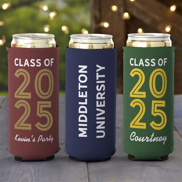 Graduating Class Of Personalized Slim Can Cooler - 26722