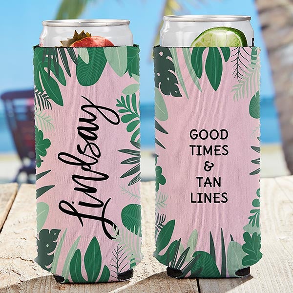 Any Message Personalized Slim Can Cooler