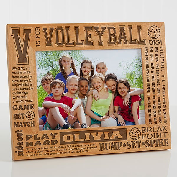 Personalized Volleyball Picture Frame - 4x6 Photo - 2673