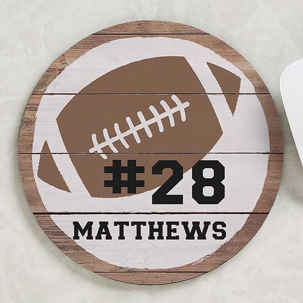 Football Personalized Round Mouse Pad - 26779