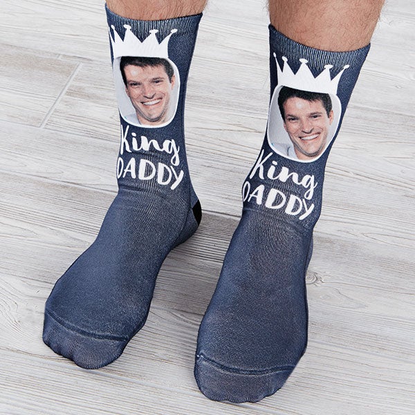 King Daddy Personalized Photo Socks - 26846