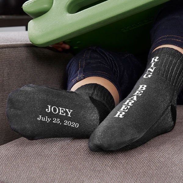 Ring Bearer Personalized Toddler Wedding Socks - 26870