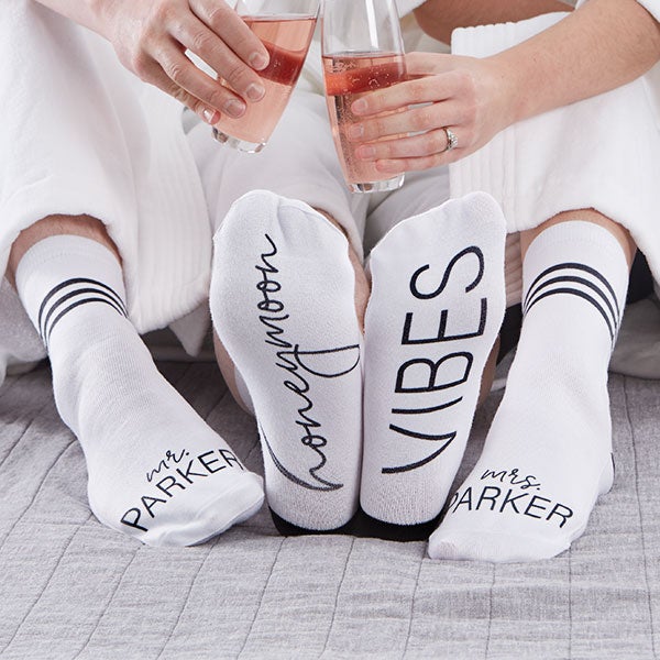 Honeymoon Vibes Personalized Socks - 26883