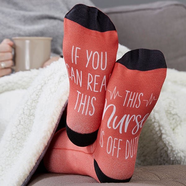 Nurse Off Duty Personalized Nurse Socks