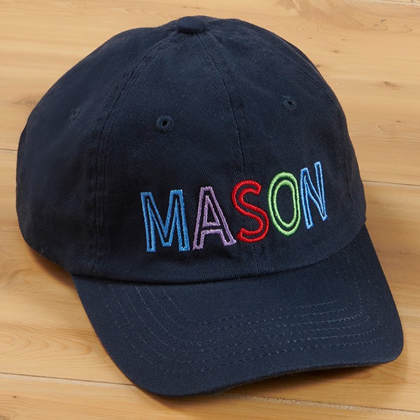 Rainbow Name Embroidered Baseball Caps - 26919