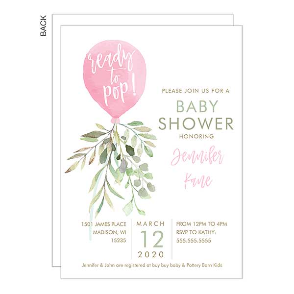 Personalised Pink Girl Baby Shower Party Gift Idea Banner Canvas Decorations