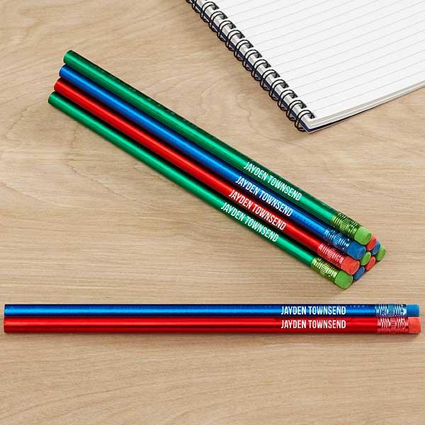 Write Your Own Metallic Personalized Pencil Sets - 26968