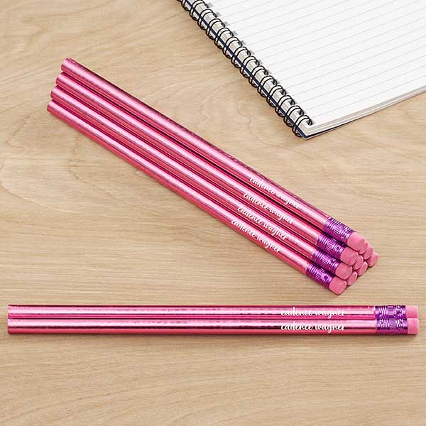 Write Your Own Metallic Personalized Pencil Sets - 26968