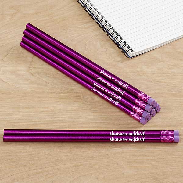 Write Your Own Metallic Personalized Pencil Sets - 26968