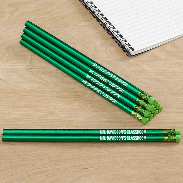 Write Your Own Metallic Personalized Pencil Sets - 26968