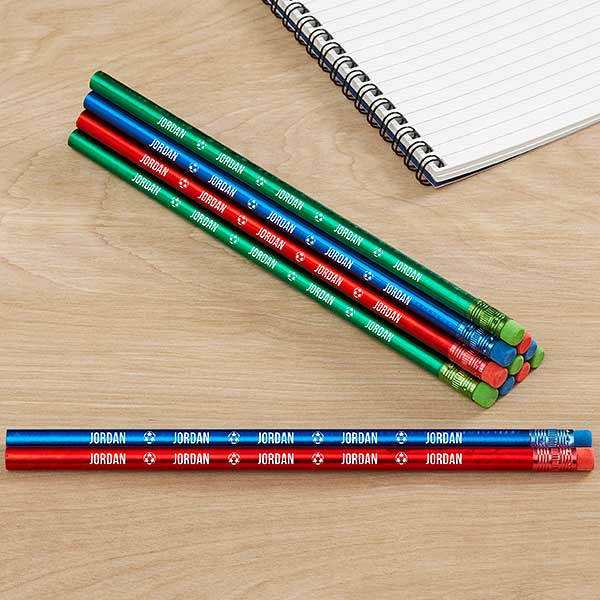 Icons Metallic Personalized Pencil Sets - 26969