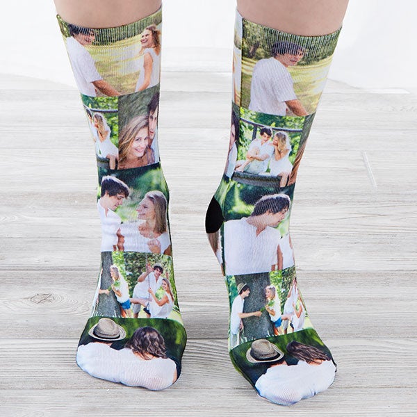 Romantic Photo Collage Personalized Photo Socks - 26974