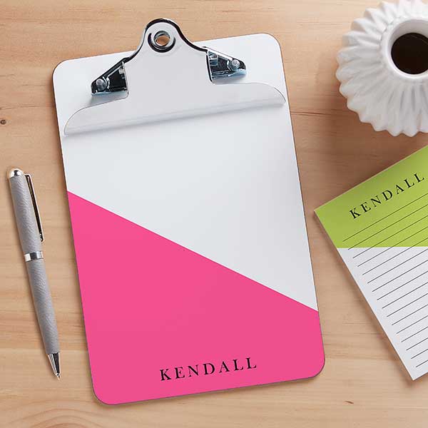 Color Blocks Personalized Mini Clipboard