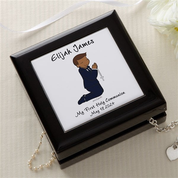Personalized First Communion Keepsake Box for Boys - 27043