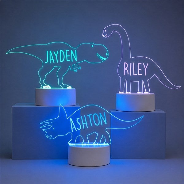Dinosaur Night Light Personalized LED Sign - 27066