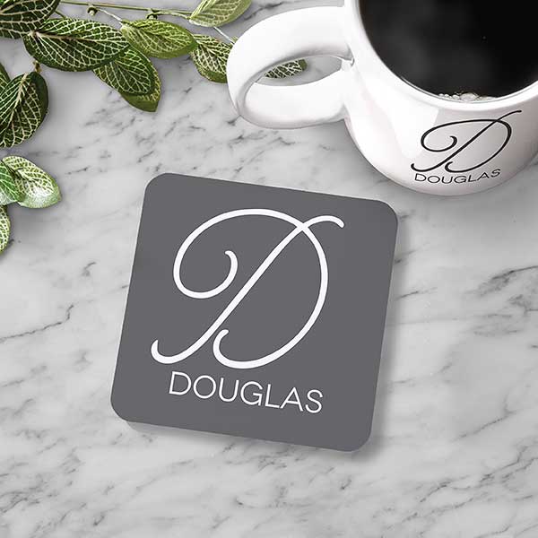 Initial Accent Personalized Coasters - 27142