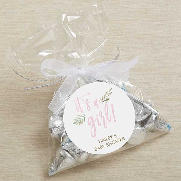 Ready To Pop Baby Girl Personalized Baby Shower Stickers - 27157