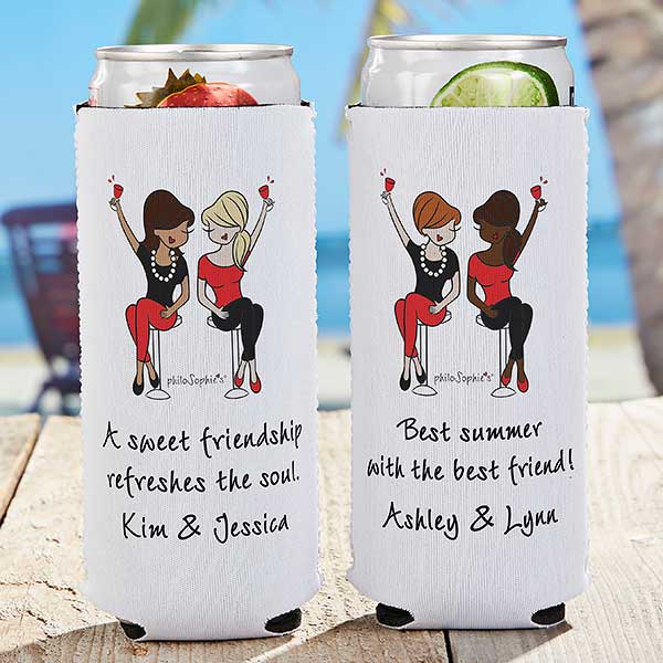 Best Friends Personalized Skinny Can Holder by philoSophie's - 27167