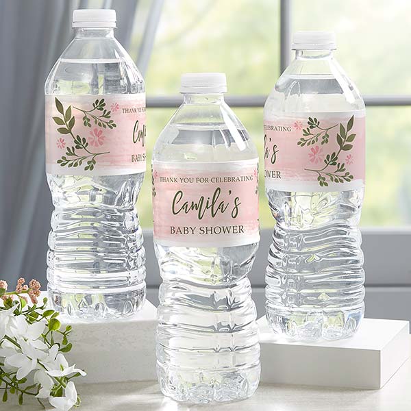 Details about   100-pcs Floral Reindeer Antler Water Bottle Labels for Wedding Girl Baby Shower 