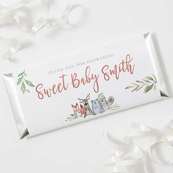 Sweet Baby Woodland Personalized Candy Bar Wrappers - 27173