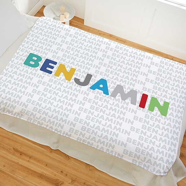 Vibrant Name Personalized Kids Blankets - 27190