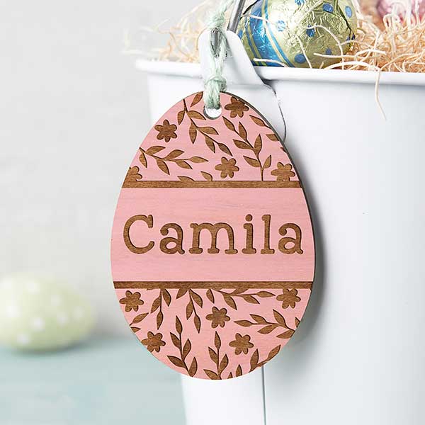 Personalized Wooden Easter Basket Tags - 27192