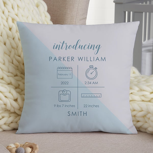 birth stat pillow