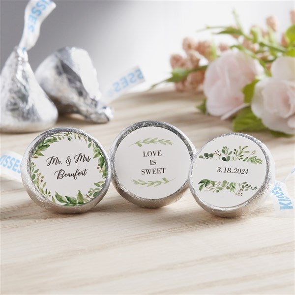 Laurels of Love Personalized Wedding Candy Stickers - 27223