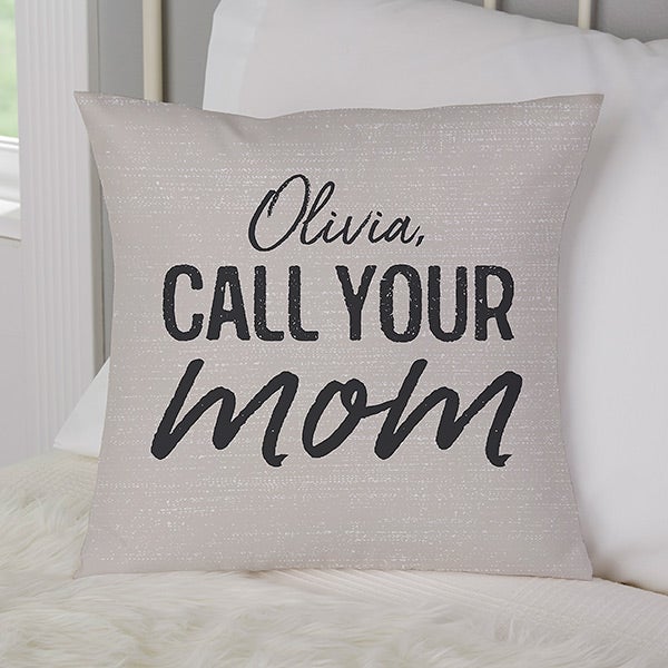 18x18 Multicolor Call Your Mom Gift Pillow Children Adult-Call Your Dad-Graduation Gift Throw Pillow 