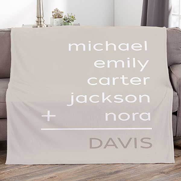 Family Arithmetic Personalized Blankets - 27234