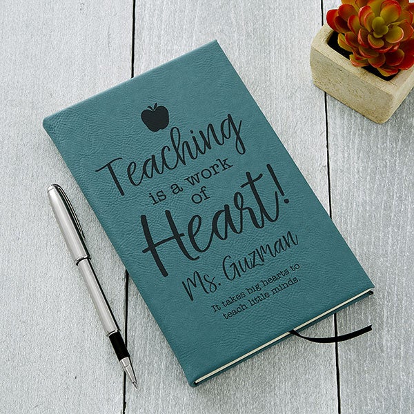 Teaching is a Work of Heart Personalized Writing Journals - 27244