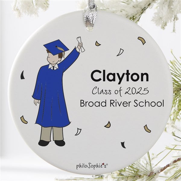 Personalized Graduation Guy Ornaments by philoSophie's - 27247