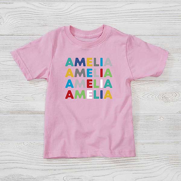Vibrant Name For Her Personalized Kids Shirts - 27252