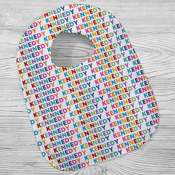 Vibrant Name Personalized Baby Bib for Girls - 27258