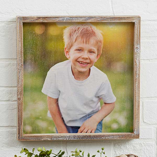 Personalized Rustic Barnwood Frame Photo Wall Art - 27261