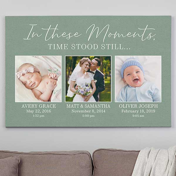 Moments In Time Personalized Photo Canvas Prints - 27269