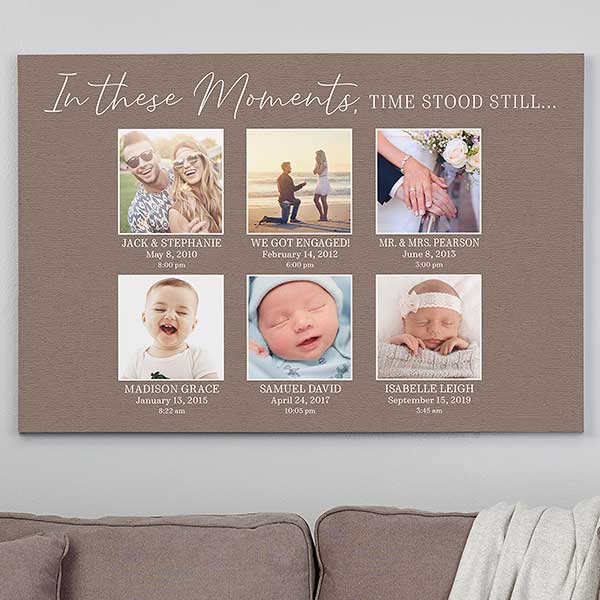 Moments In Time Personalized Photo Canvas Prints - 27269