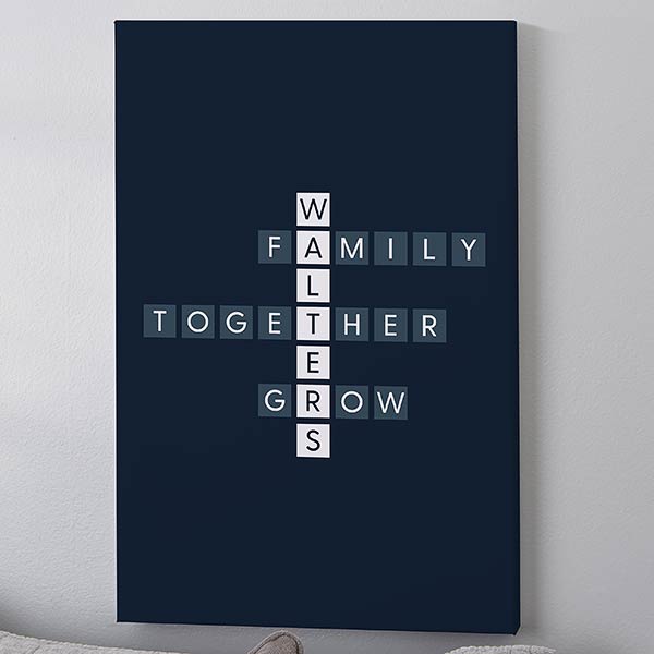 Family Crossword Personalized Canvas Prints - 27271