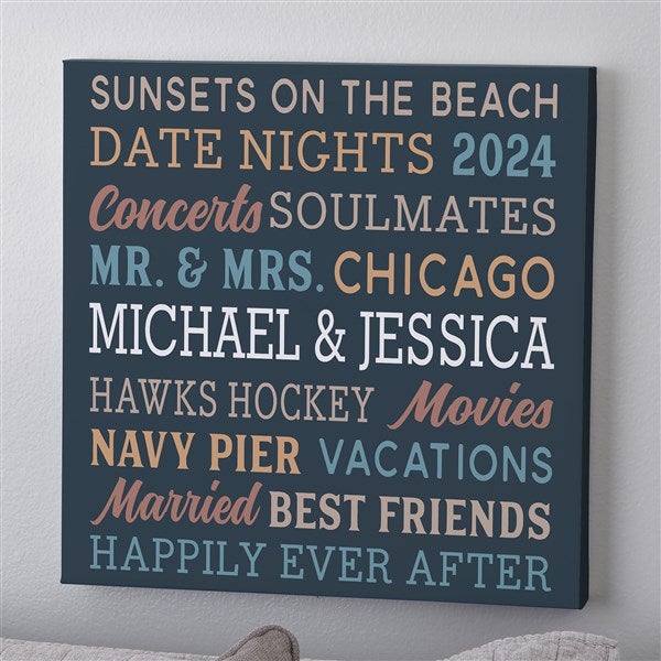 Relationship Memories Personalized Canvas Prints - 27272