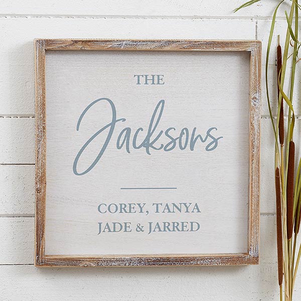 Family Elegance Personalized Barnwood Frame Wall Art - 27274