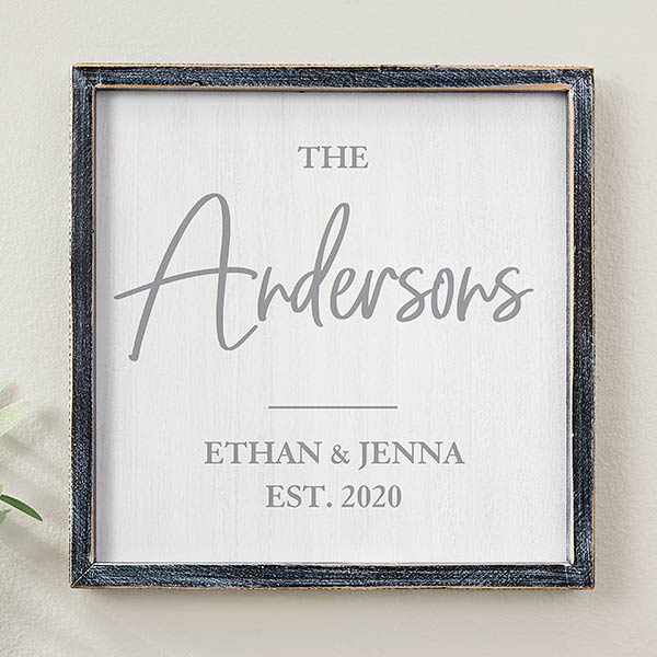 Family Elegance Personalized Barnwood Frame Wall Art - 27274