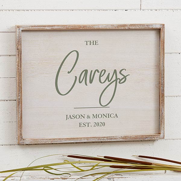 Family Elegance Personalized Barnwood Frame Wall Art - 27274