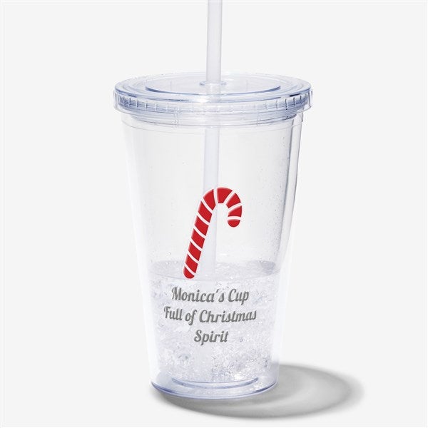 Christmas Icon Personalized 17 oz Acrylic Insulated Tumbler - 27289